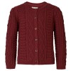 Wijnrode gebreide cardigan - Girls cardigan apache long sleeve oxblood red